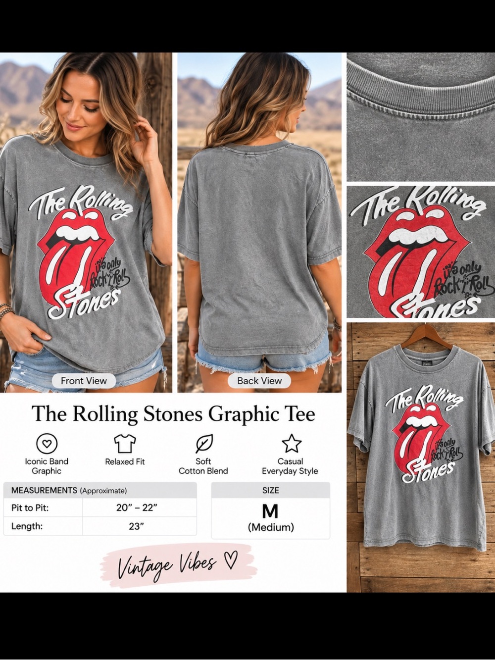 Zara Gray Short Sleeve Tee with Red Graphic